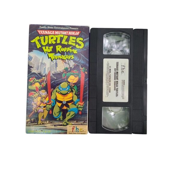 Teenage Mutant Ninja Turtles Hot Rodding Teenagers VHS 1988 TMNT Vintage - Picture 3 of 8